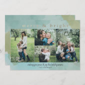 Abstracte fotocollage voor Merry en Bright Feestdagenkaart (Voorkant / Achterkant)
