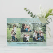 Abstracte fotocollage voor Merry en Bright Feestdagenkaart (Staand voorkant)