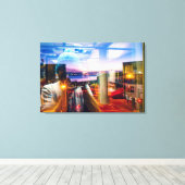 Abstracte fotograaf van de dageraad in de stad canvas afdruk (Insitu (Houten vloer))