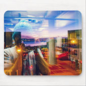 Abstracte fotograaf van de dageraad in de stad muismat (Voorkant)