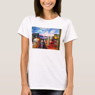 Abstracte fotograaf van de dageraad in de stad t-shirt