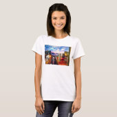 Abstracte fotograaf van de dageraad in de stad t-shirt (Voorkant volledig)