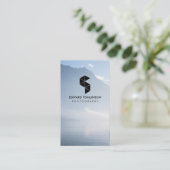 Abstracte Fotografie Logo (zwart) met Uw Foto Visitekaartje (Staand voorkant)