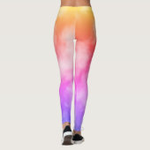 Abstracte fotografie van Colorful Partly Cloudy Sk Leggings (Achterkant)