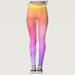 Abstracte fotografie van Colorful Partly Cloudy Sk Leggings