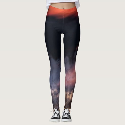 Abstracte fotolegering leggings (Voorkant)