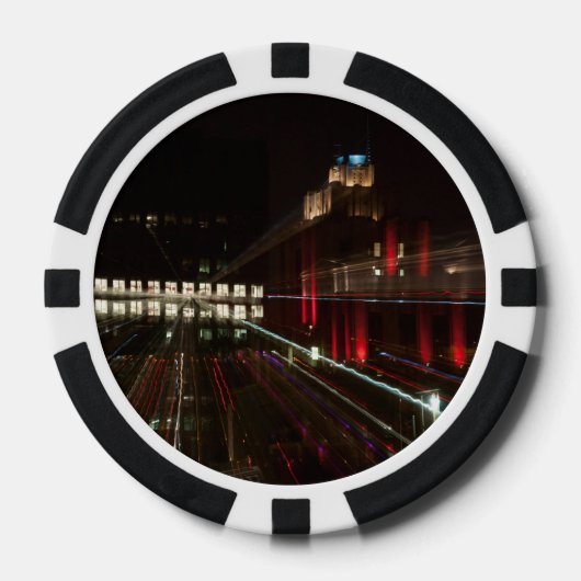 Abstracte fotopokerfiches, gebouw poker chips (Voorkant)