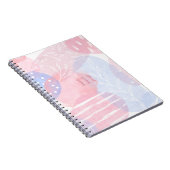 Abstracte foto's met fijne blindheid en blauwe Wat Notitieboek (Rechterzijde)