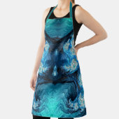 ABSTRACTE FRACTAL Blauw Aqua Wit ~ Schort (Insitu)
