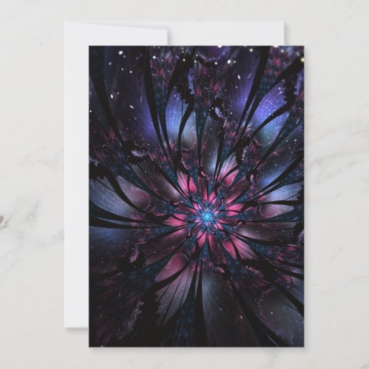 Abstracte fractal bloem ontwerp. aankondiging (Voorkant)