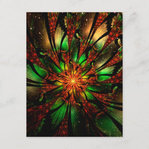 Abstracte fractal bloem ontwerp.  advieskaart