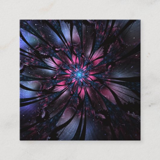 Abstracte fractal bloem ontwerp. afsprakenkaartje (Voorkant)