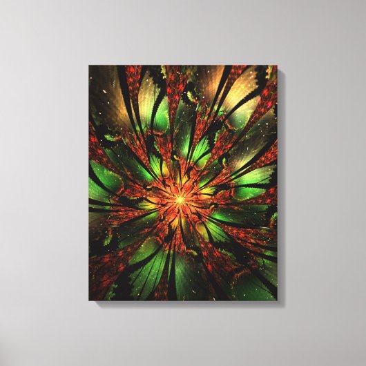 Abstracte fractal bloem ontwerp. canvas afdruk (Voorkant)