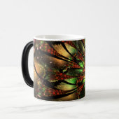 Abstracte fractal bloem ontwerp. magische mok (Voorkant links)