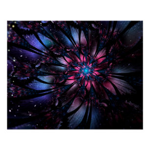 Abstracte fractal bloem ontwerp. perfect poster