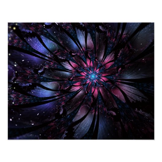Abstracte fractal bloem ontwerp. perfect poster (Voorkant)