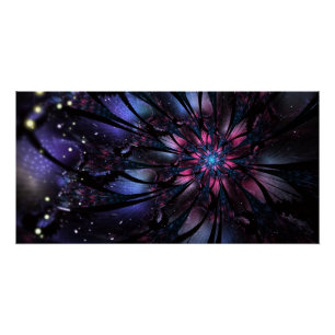 Abstracte fractal bloem ontwerp. perfect poster
