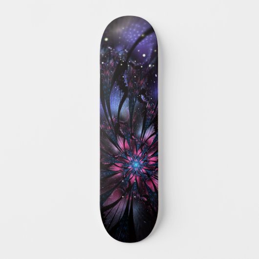 Abstracte fractal bloem ontwerp.  persoonlijk skateboard (Voorkant)
