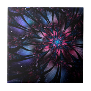 Abstracte fractal bloem ontwerp. tegeltje