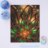 Abstracte fractal bloemontwerp. flyer (Enkel)