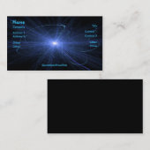 Abstracte fractal Burst (blauw) Visitekaartje (Voorkant / Achterkant)