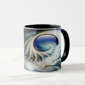 Abstracte fractal fantasie mok (Voorkant rechts)