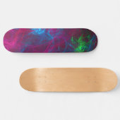 Abstracte fractal Flames Roze Paars Blauw Groen Persoonlijk Skateboard (Horizontaal)