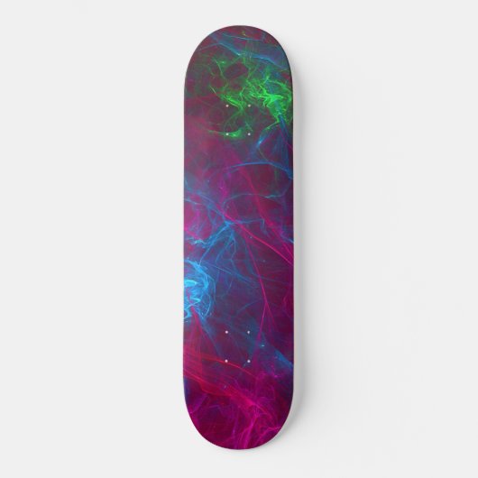 Abstracte fractal Flames Roze Paars Blauw Groen Persoonlijk Skateboard (Voorkant)