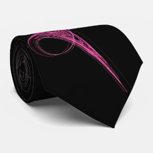 Abstracte Fractal Heet Roze op Avondkleding Stropdas