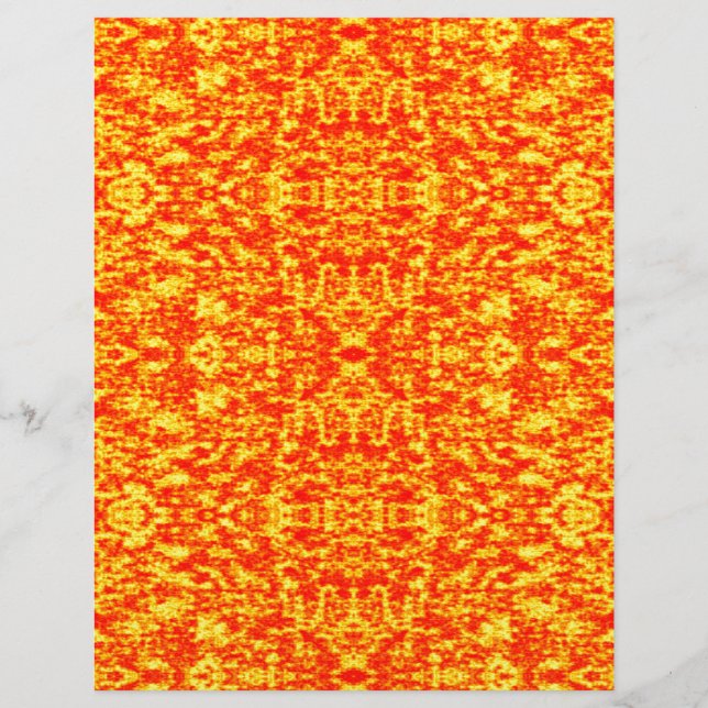 Abstracte fractal in rood en oranje (Voorkant)