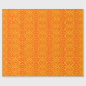 Abstracte fractal in rood en oranje cadeaupapier (Vlak)