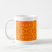 Abstracte fractal in rood en oranje koffiemok (Links)
