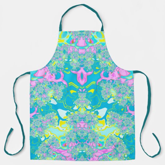 ABSTRACTE FRACTAL Meerkleurig ~ Schort (Voorkant)