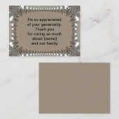 Abstracte fractal na begrafenis Dank u Notitiekaartje (Voorkant / Achterkant)