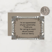 Abstracte fractal na begrafenis Dank u Notitiekaartje (Voorkant / Achterkant in situ)