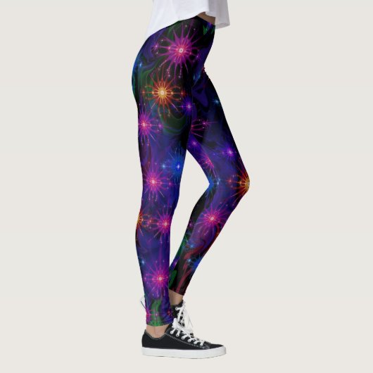 Abstracte Fractal Star Nebula Leggings (Rechts)