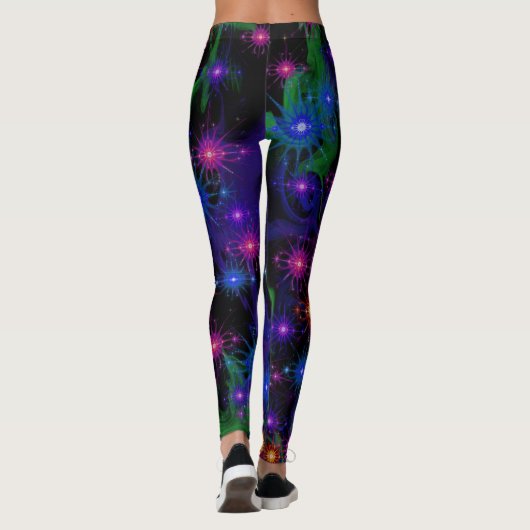 Abstracte Fractal Star Nebula Leggings (Achterkant)