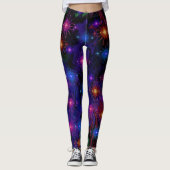 Abstracte Fractal Star Nebula Leggings (Voorkant)