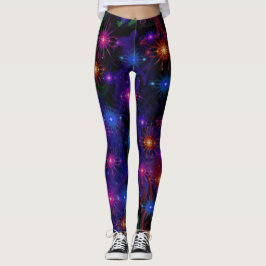 Abstracte Fractal Star Nebula Leggings