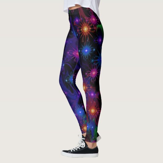 Abstracte Fractal Star Nebula Leggings (Links)
