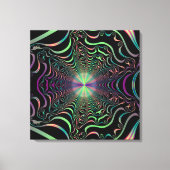 Abstracte Fractal Web Wrapped Canvas Print (Voorkant)