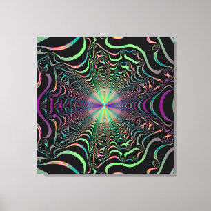 Abstracte Fractal Web Wrapped Canvas Print