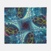 Abstracte fractale achtergrond - computergegeneree fleece deken (Voorkant (Horizontaal))