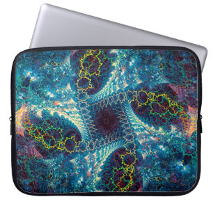 Abstracte fractale achtergrond - computergegeneree laptop sleeve