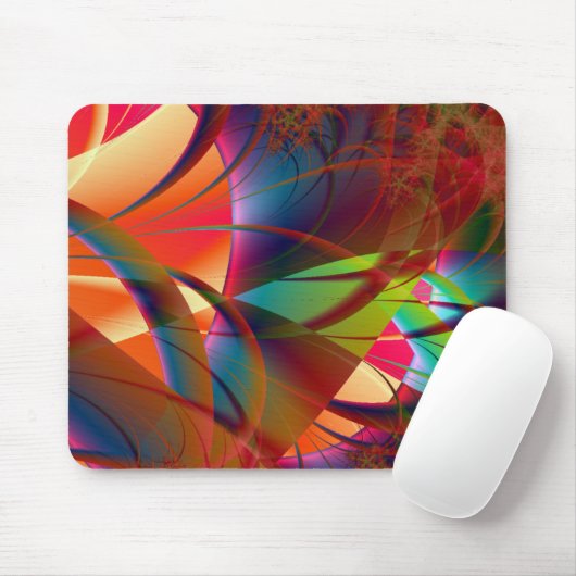 Abstracte fractale achtergrond muismat (Met muis)