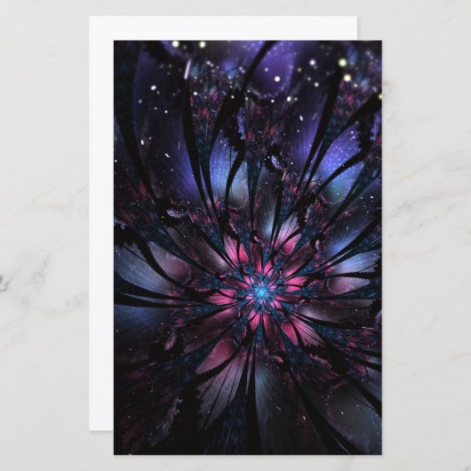 Abstracte fractale bloem. (Voorkant / Achterkant)