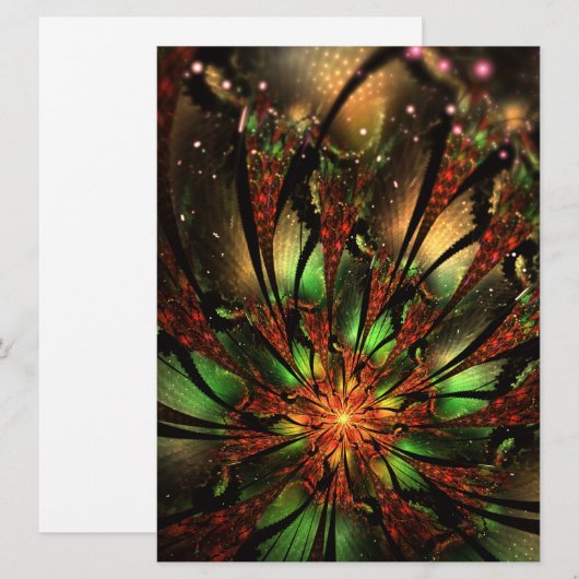 Abstracte fractale bloem. (Voorkant / Achterkant)