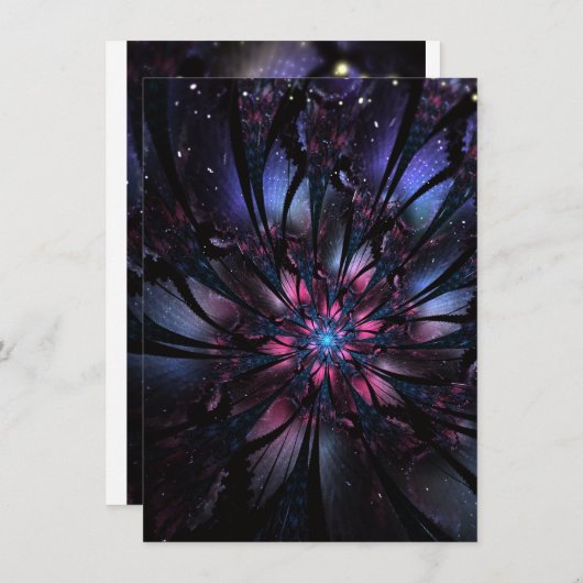 Abstracte fractale bloem. (Voorkant / Achterkant)