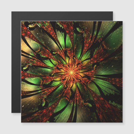 Abstracte fractale bloem. (Voorkant / Achterkant)