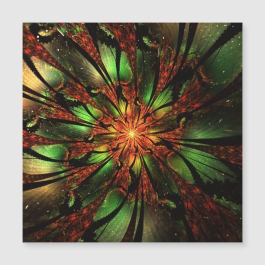 Abstracte fractale bloem. (Voorkant)